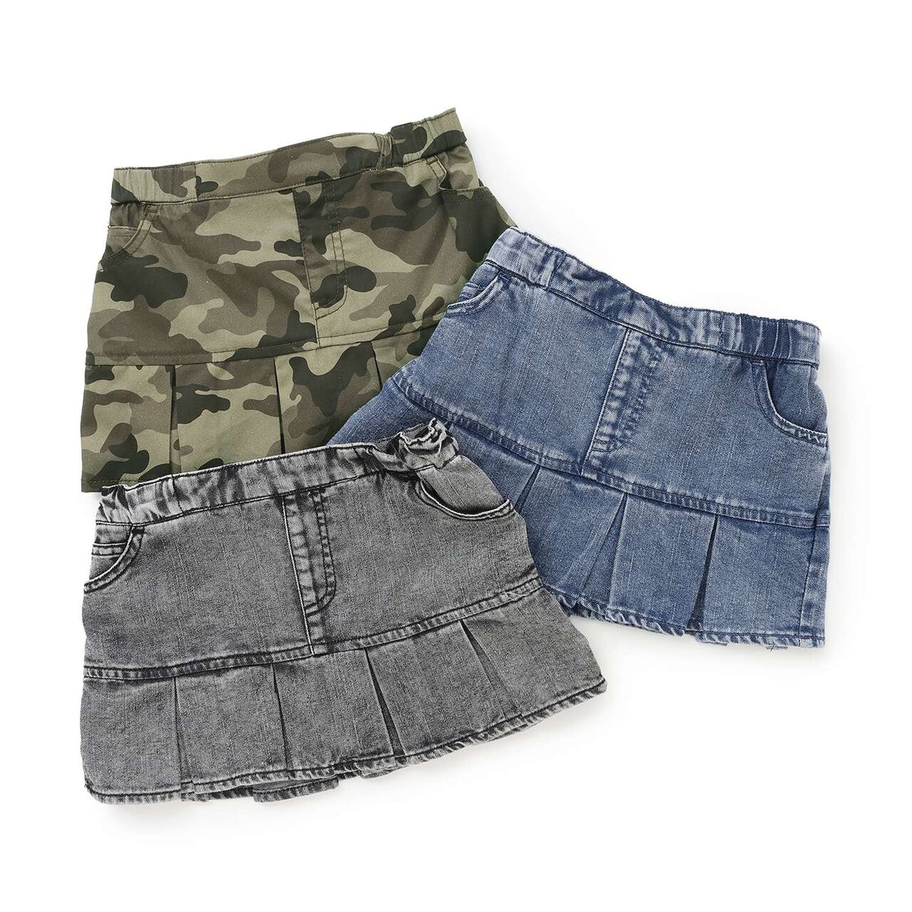 [Cool Touch] Box Pleat Hem Skirt,Blue, large image number 28