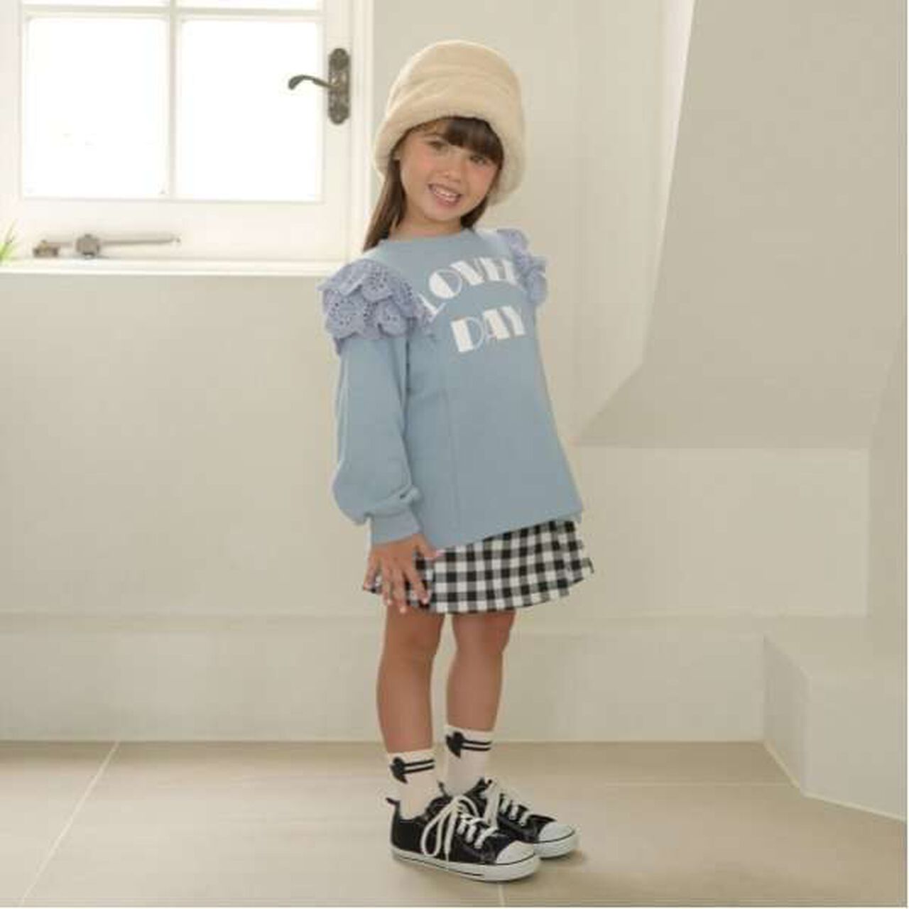 Pilling-Resistant A-Line Sweatshirt,Moss green, large image number 4