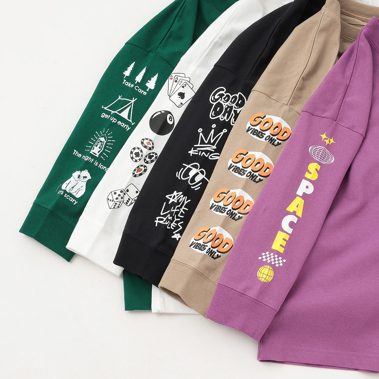 100% Cotton Assorted Sleeve Printed Long Sleeve T-Shirt,Cinnamon, large image number 24