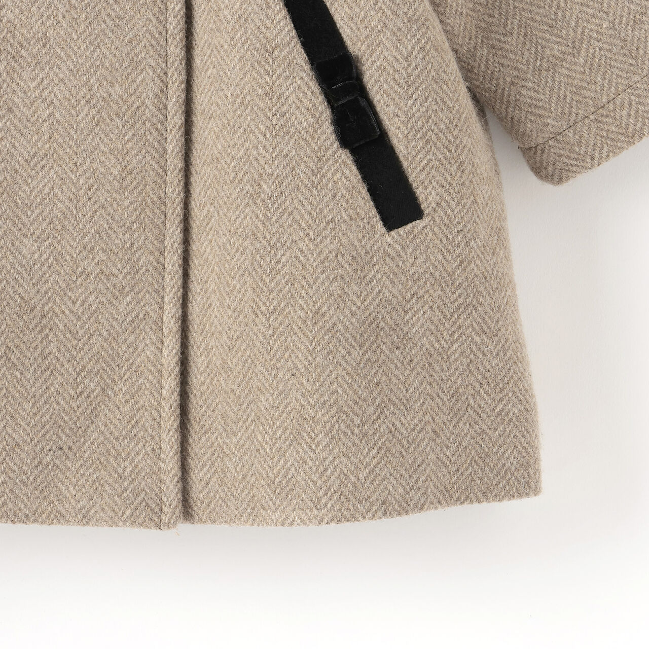 [Link/Washable] Double-Breasted Coat,Navy, large image number 14