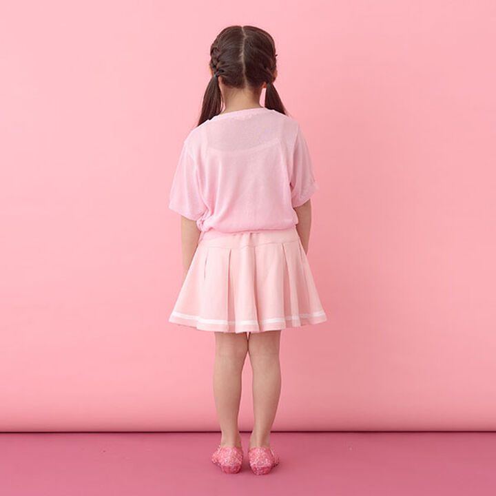 [Machine Washable] Sheer Short-Sleeve Knit Top,Black, medium image number 5