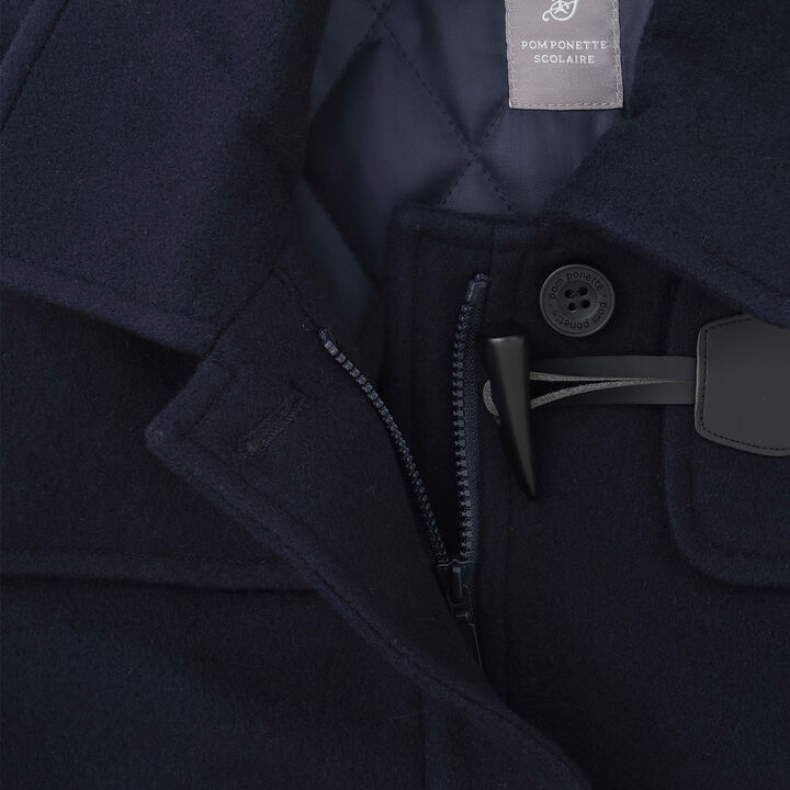 [Lightweight Quilted Lining] Mid-Length Duffle Coat,Navy, medium image number 10