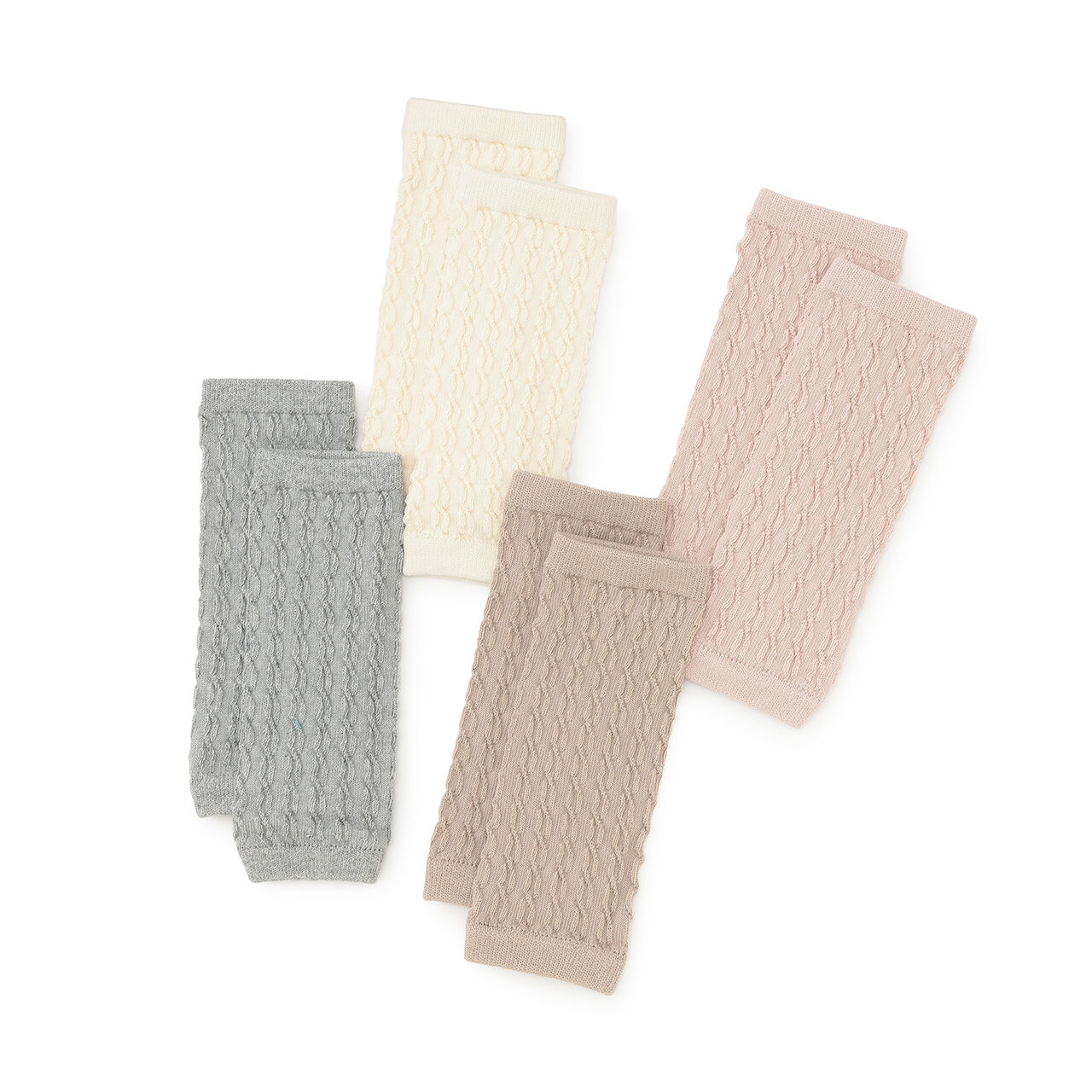Jacquard Leg Warmers,Ivory, large image number 6