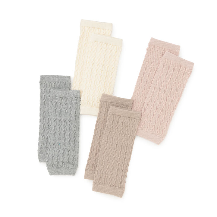 Jacquard Leg Warmers,Ivory, medium image number 6