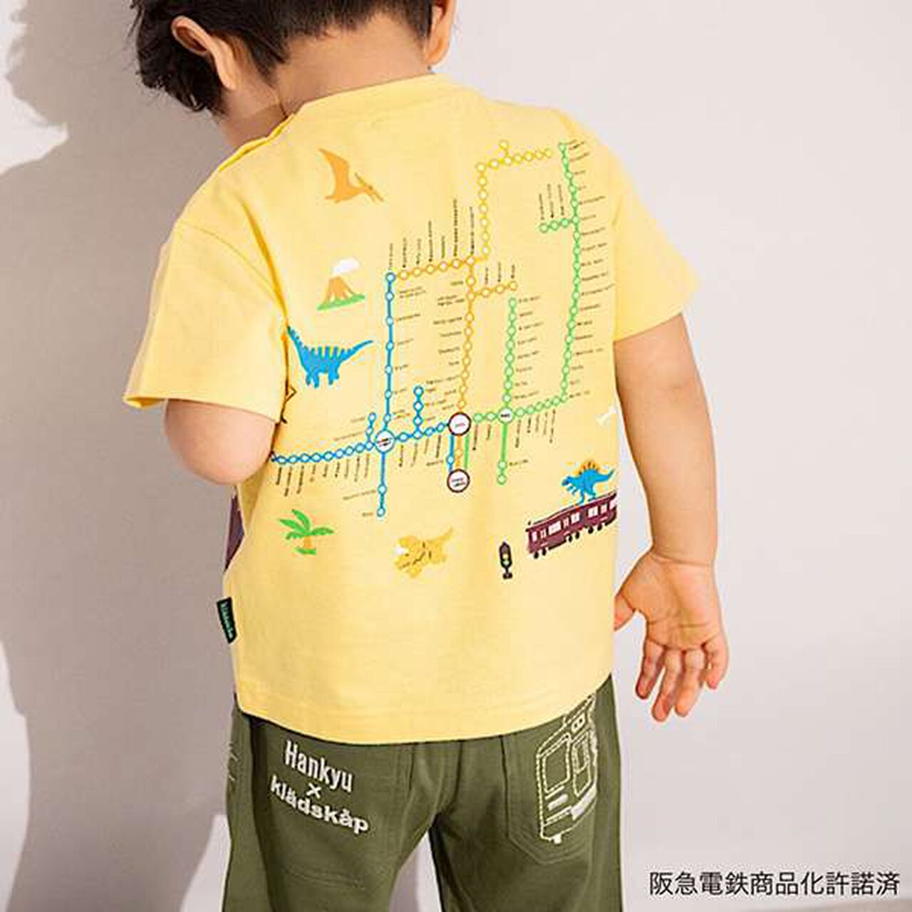 Hankyu Railway Short Sleeve T-Shirt,Cream, large image number 1