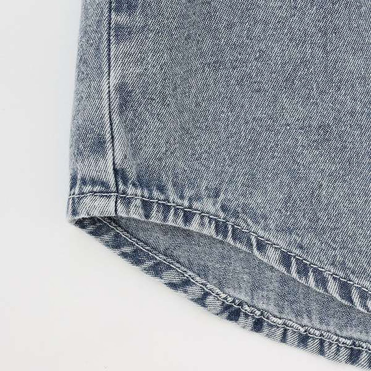 [100% Cotton] Denim Short-Sleeve Outfit Set,Blue, large image number 12