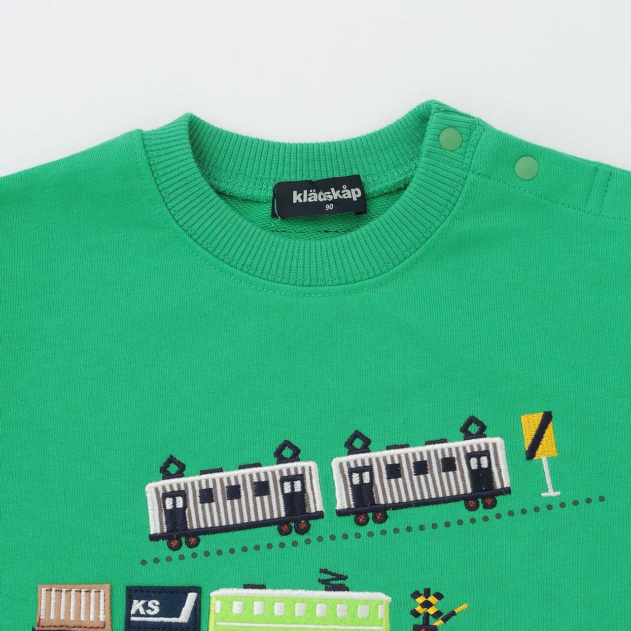 [人氣商品補貨] [實體店鋪不販售] 電車貼布刺繡衛衣,綠色, large image number 2