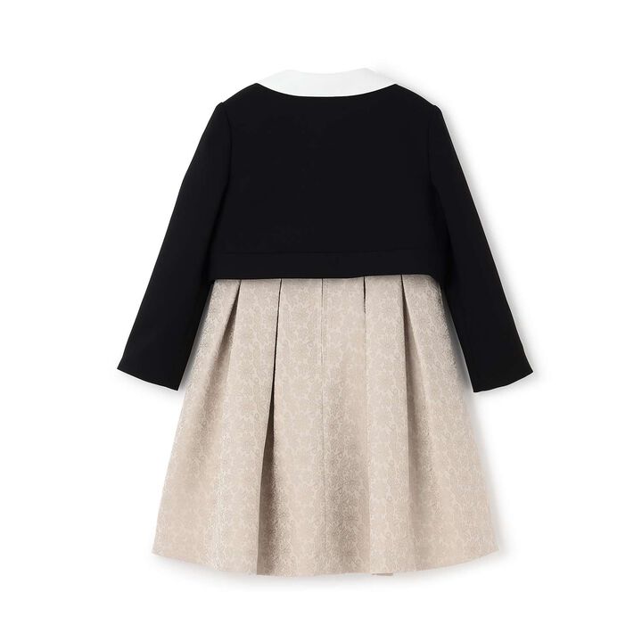 [Formal] Jacquard Ribbon OP + Collared JK Set,Beige, medium image number 9