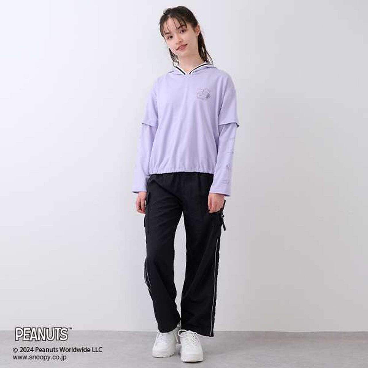 [PEANUTS] [Cool to the Touch] 2WAY Hooded Parka,Lavender, large image number 13