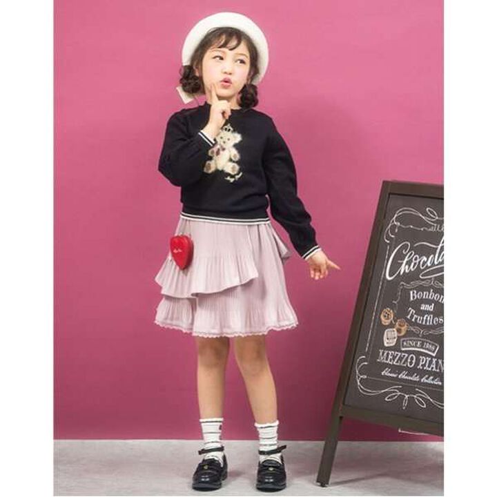 Teddy Bear Knit Pullover,Black, medium image number 2