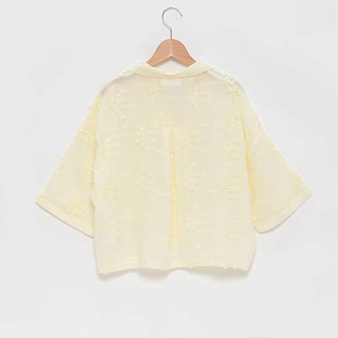 [LADIES] Floral Lace Shirt,Charcoal gray, large image number 1