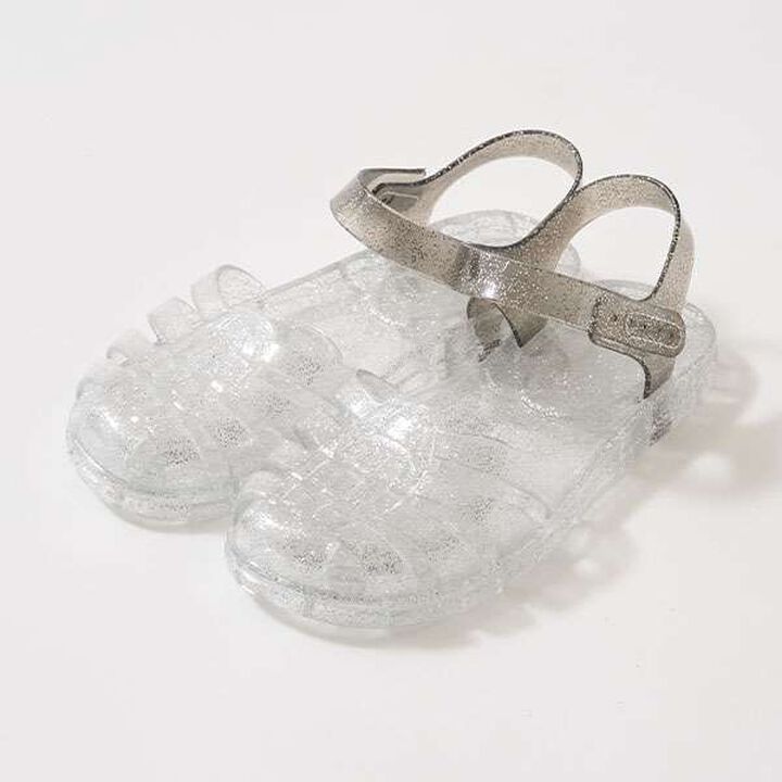 Clear Lame Bi-Color Rubber Sandals,Yellow, medium image number 9
