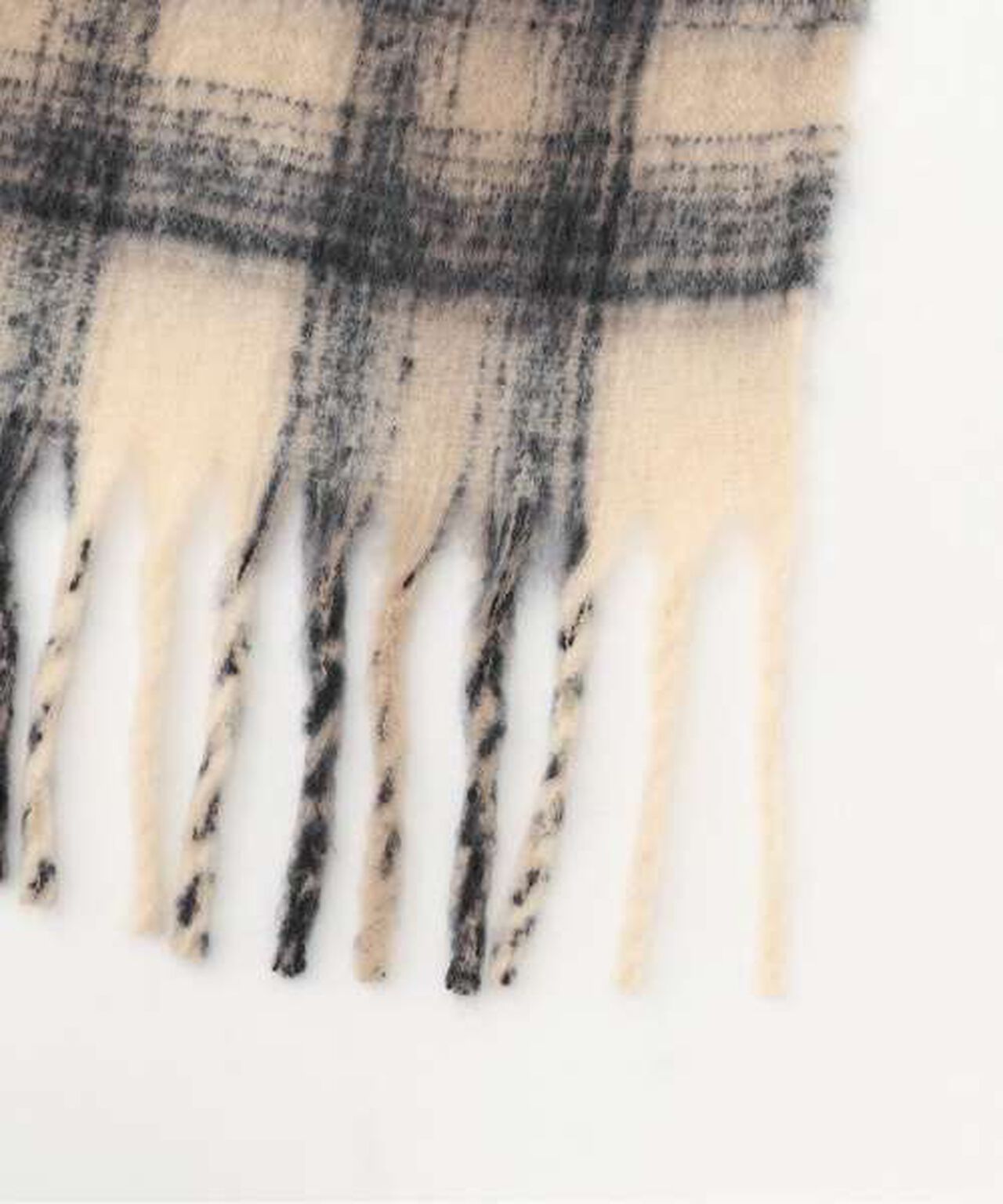 Checkered Scarf [Korean Fashion],Gray, large image number 1