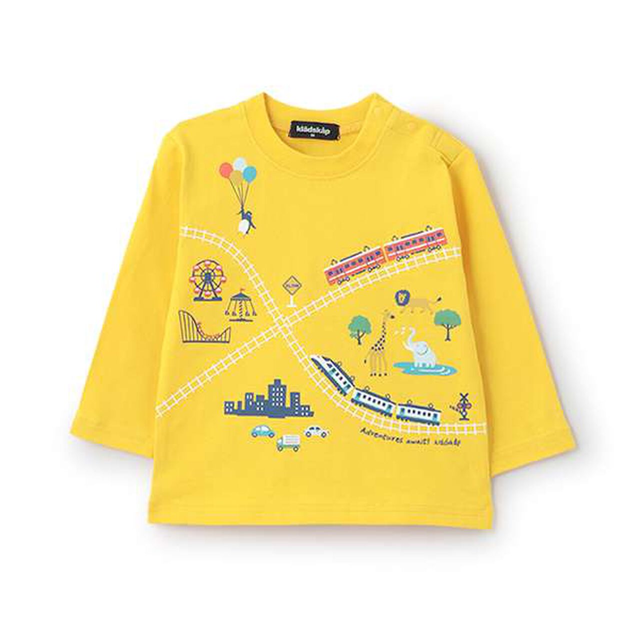 Train Animal Amusement Park Long-Sleeve T-Shirt,Light blue, large image number 9