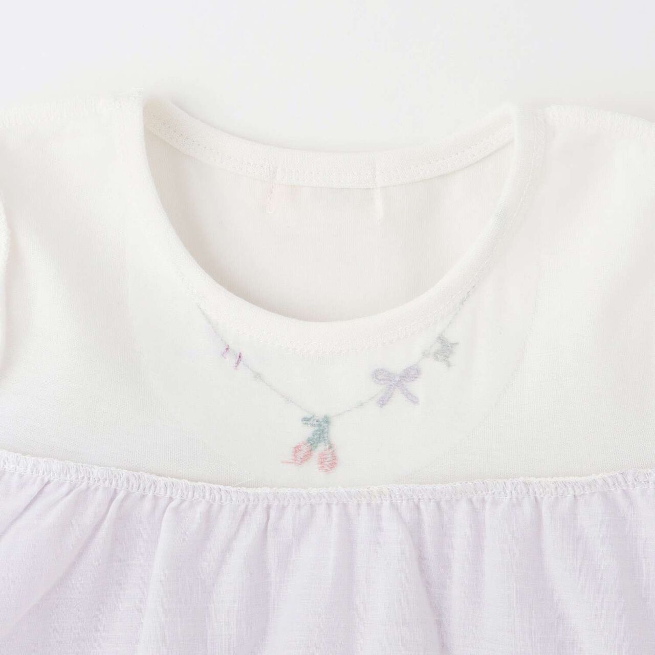 Pre-Dyed Check Foam Print Tiered One-Piece,Lavender, large image number 6