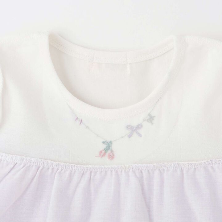 Pre-Dyed Check Foam Print Tiered One-Piece,Lavender, medium image number 6