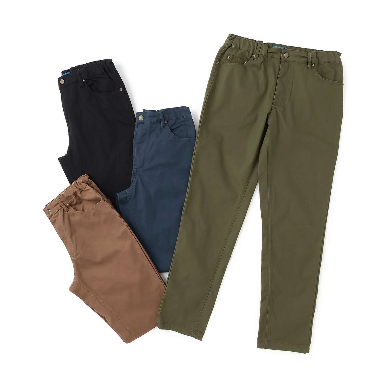 Cotton-Poly Stretch Twill Slim Pants,Khaki, large image number 9