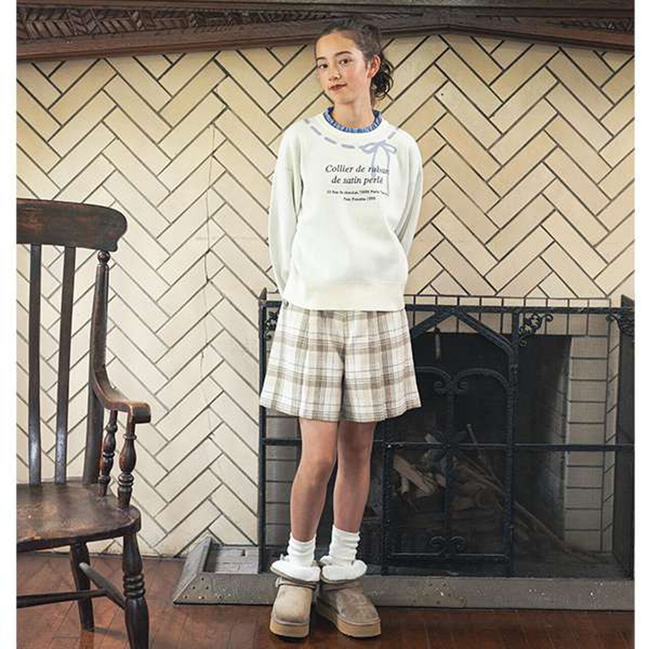 Cuffed Tuck Culottes,Light beige, large image number 9