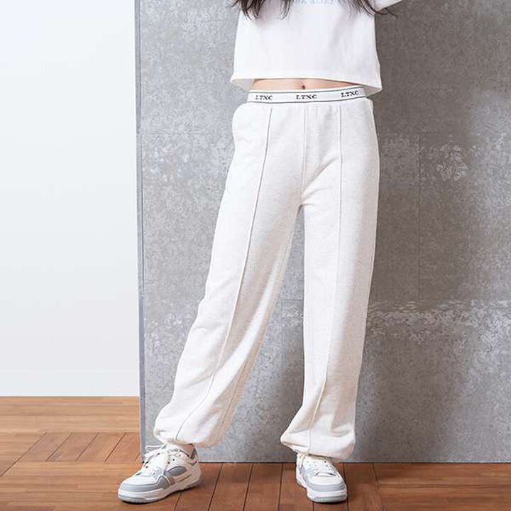 [LTXC] Quick-Dry Absorbent Waist Logo Sweatpants,Smoke white, medium image number 0