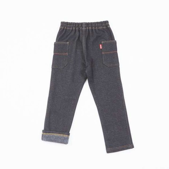 KP Boy Denim Knit Shaggy Lined Pants [80-90],Ink blue, medium image number 1
