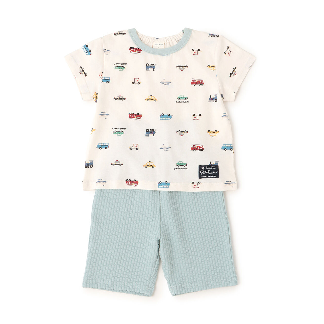 Boys Short-Sleeve Pajamas,Yellow green, large image number 0