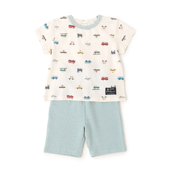 Boys Short-Sleeve Pajamas,Yellow green, medium image number 0