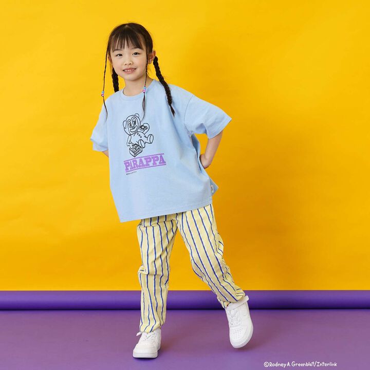 [PaRappa the Rapper] 彩色寬版撞色標誌短袖T恤,橙色, medium image number 10