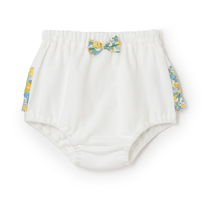 Small Floral Pattern Frill Bloomers,Lemon yellow, medium image number 0
