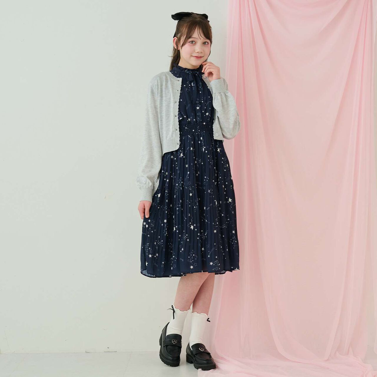 Lame Knit Cardigan♪,Light blue, large image number 10