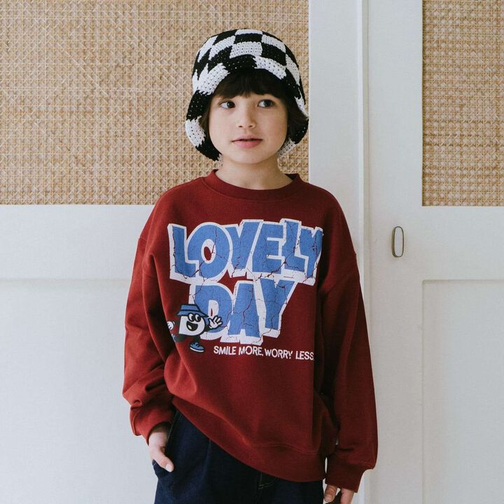 Cracked Finish Sweatshirt Pullover,, medium