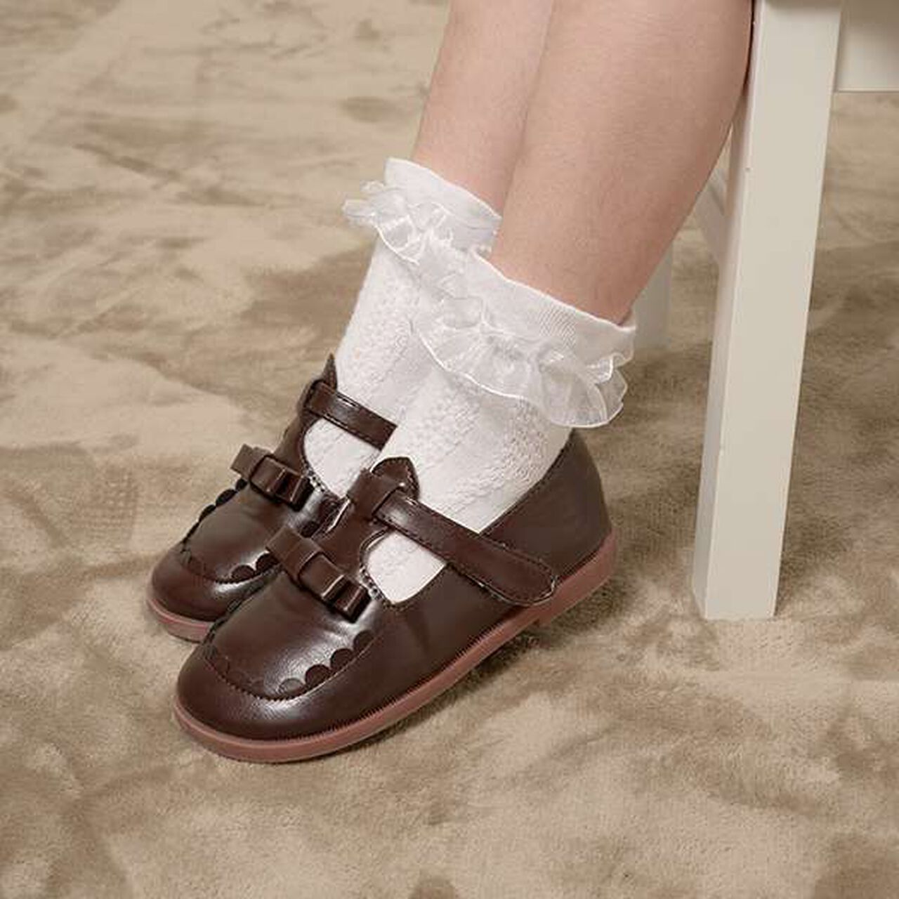 Frill Lace Socks,White, large image number 2