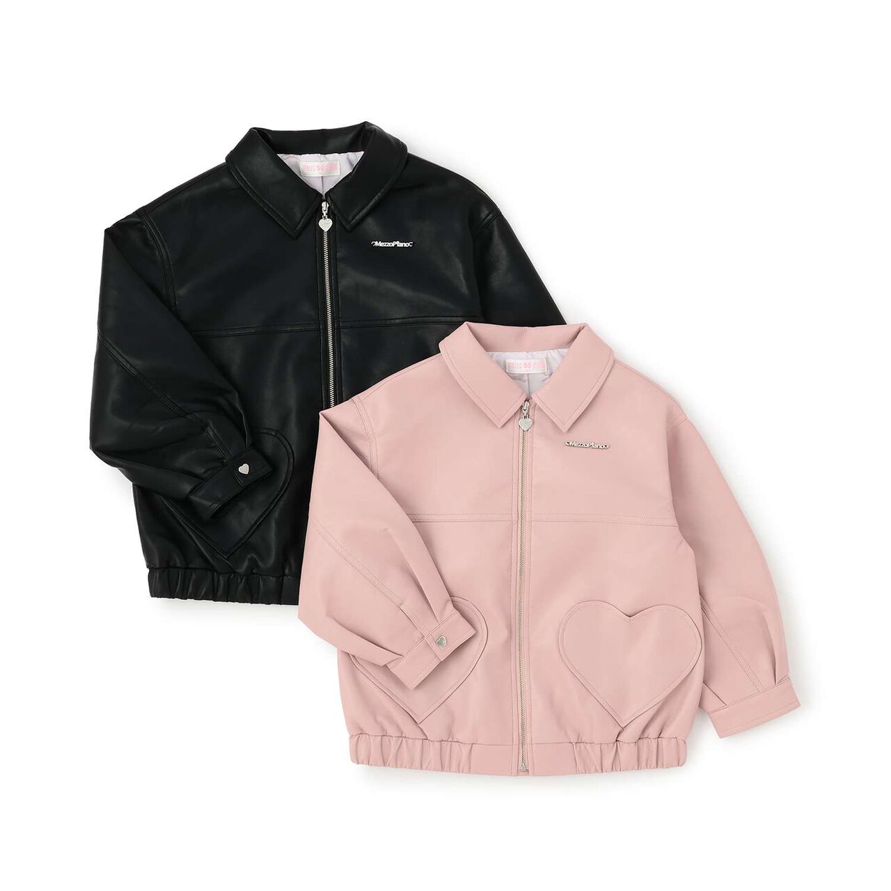 Oversized Faux Leather Bomber Jacket,Pink, large image number 7