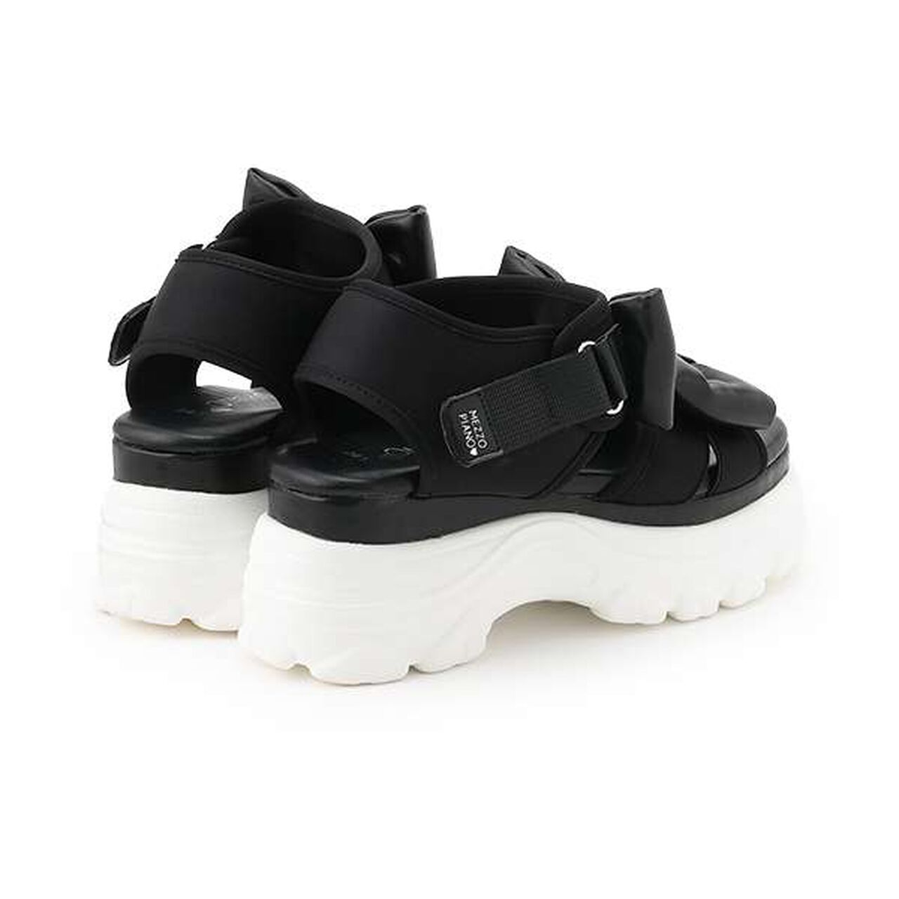 Double Ribbon Sport Sandals,White, large image number 5