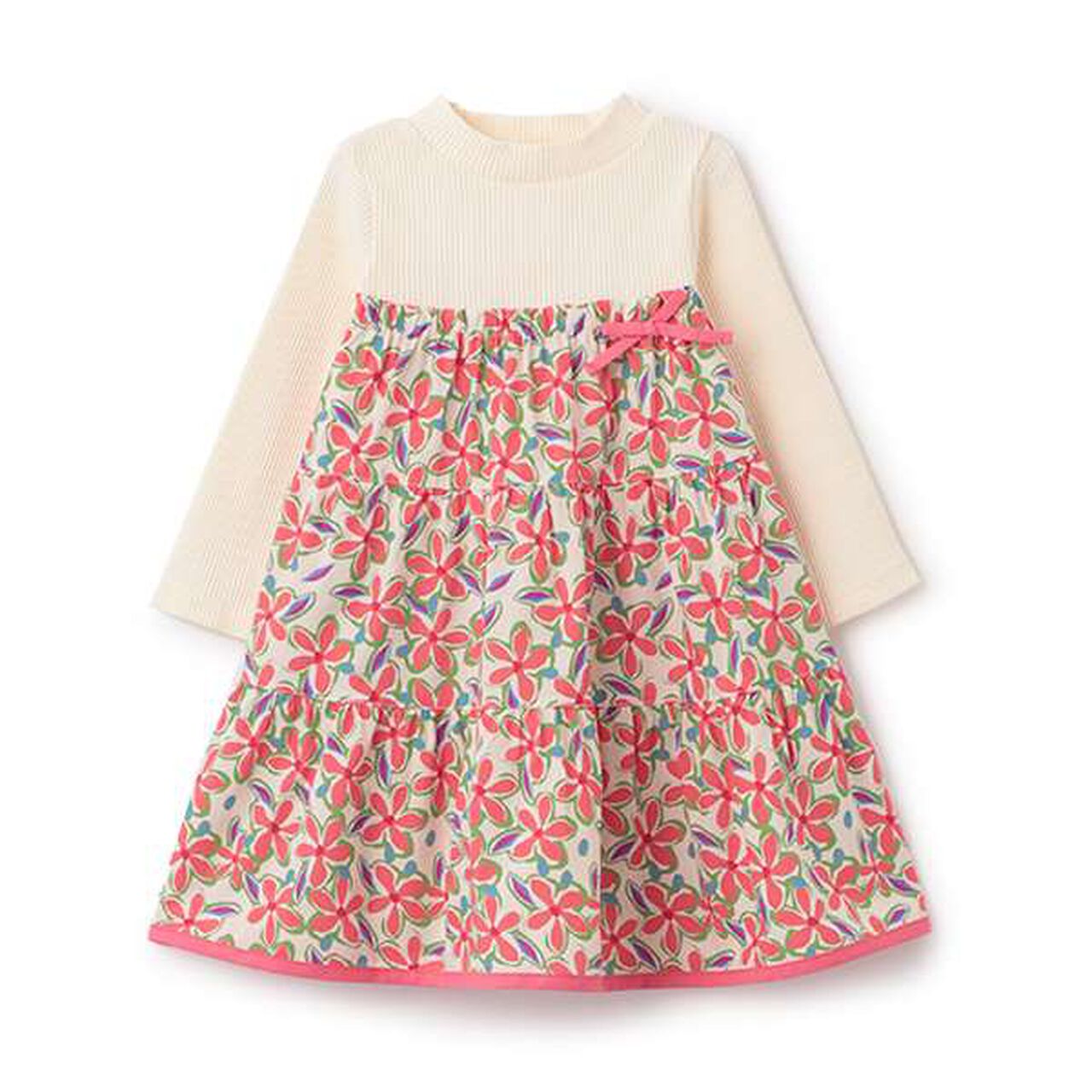 Floral Print One-Piece Dress,Navy, large image number 8