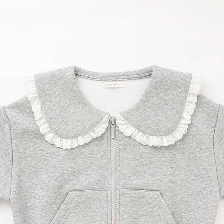 [Lycee Mine Ballet Series] Coordinatable Setup Sailor Collar Full-Zip Sweatshirt,Light blue, medium image number 9