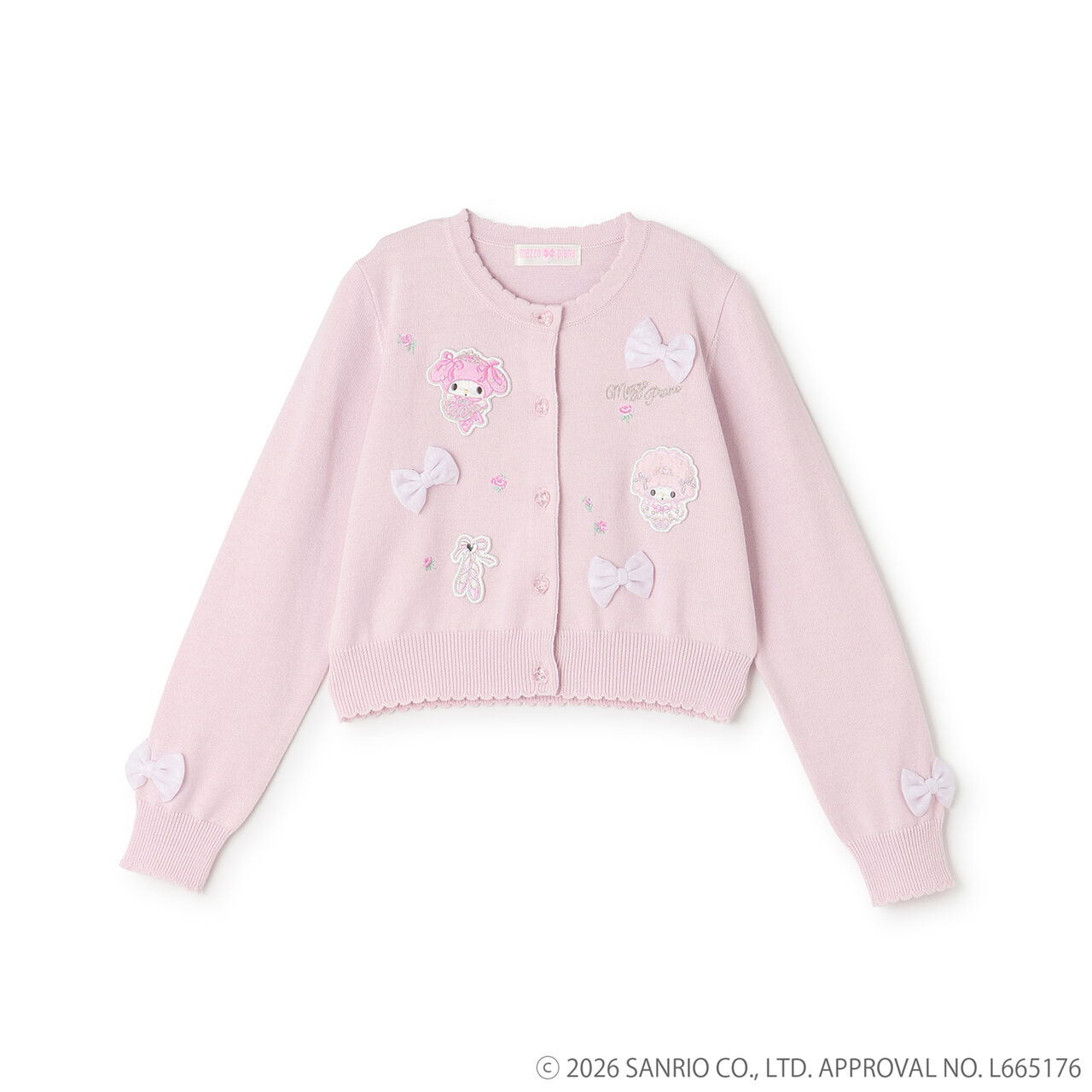 My Melody / My Sweet Piano Cardigan,Light pink, large image number 0