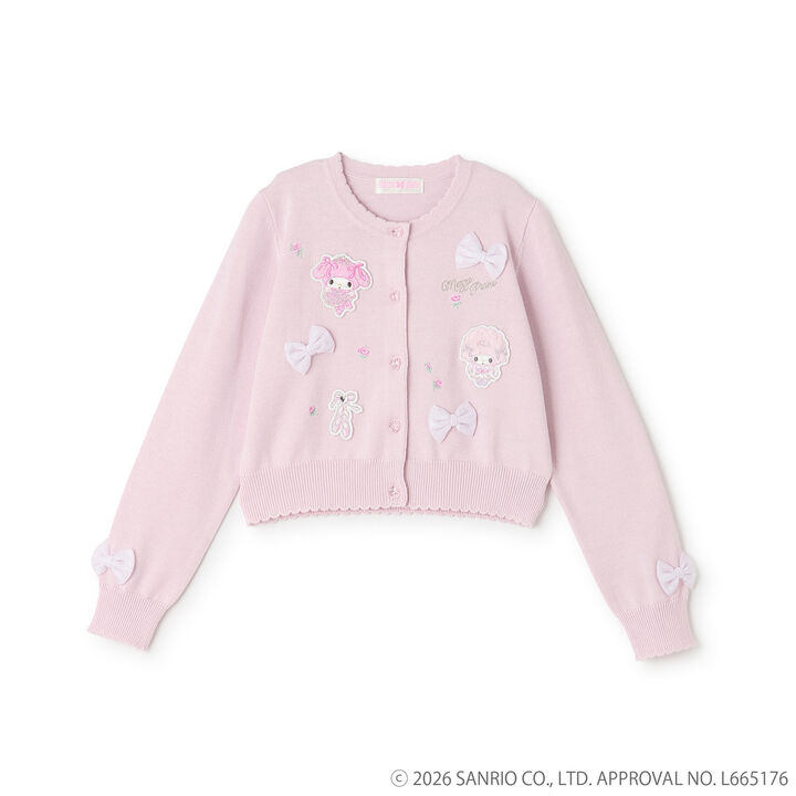 My Melody / My Sweet Piano Cardigan,Light pink, medium image number 0