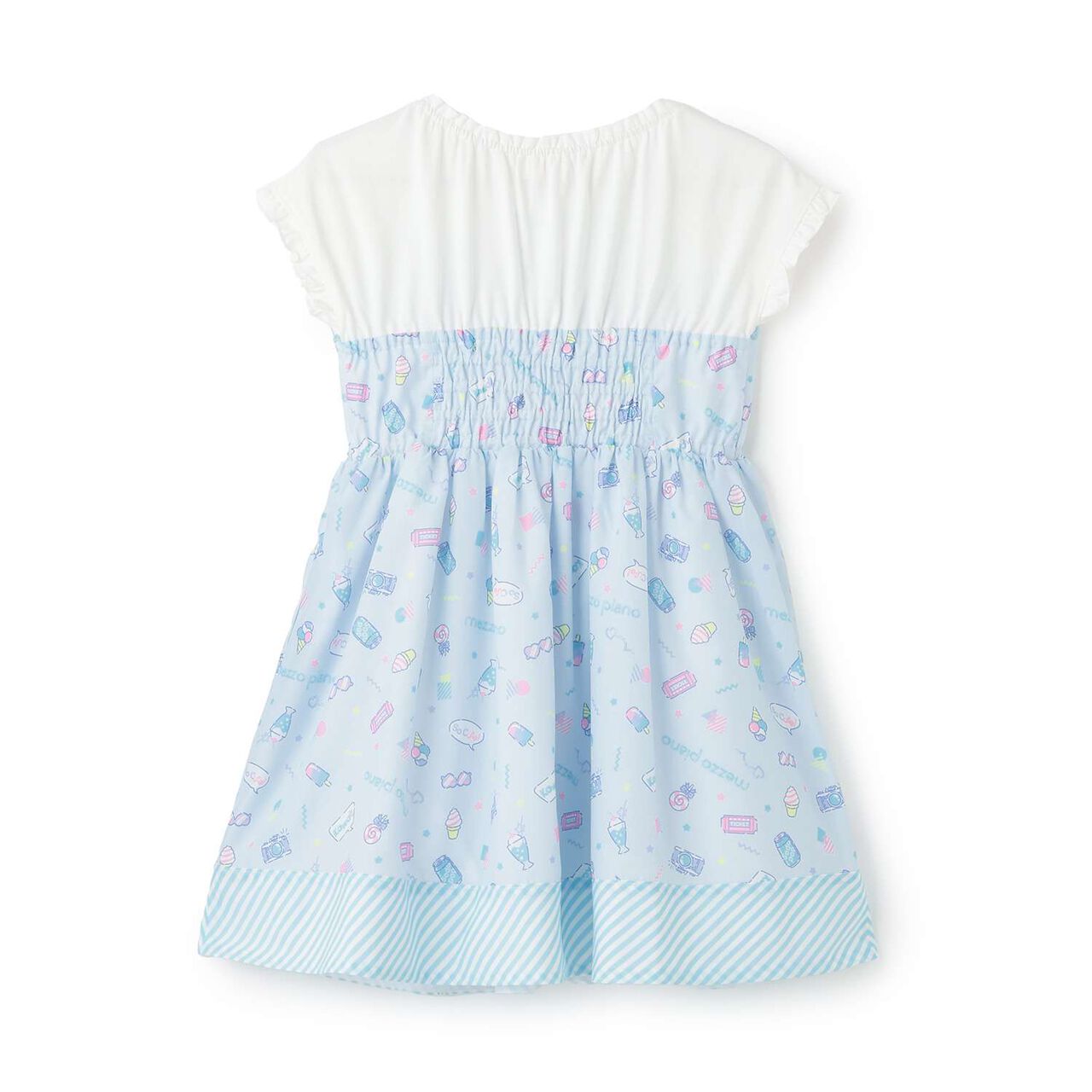 Fancy Pop Pattern One-Piece Dress,Turquoise, large image number 1