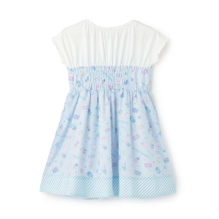 Fancy Pop Pattern One-Piece Dress,Turquoise, medium image number 1