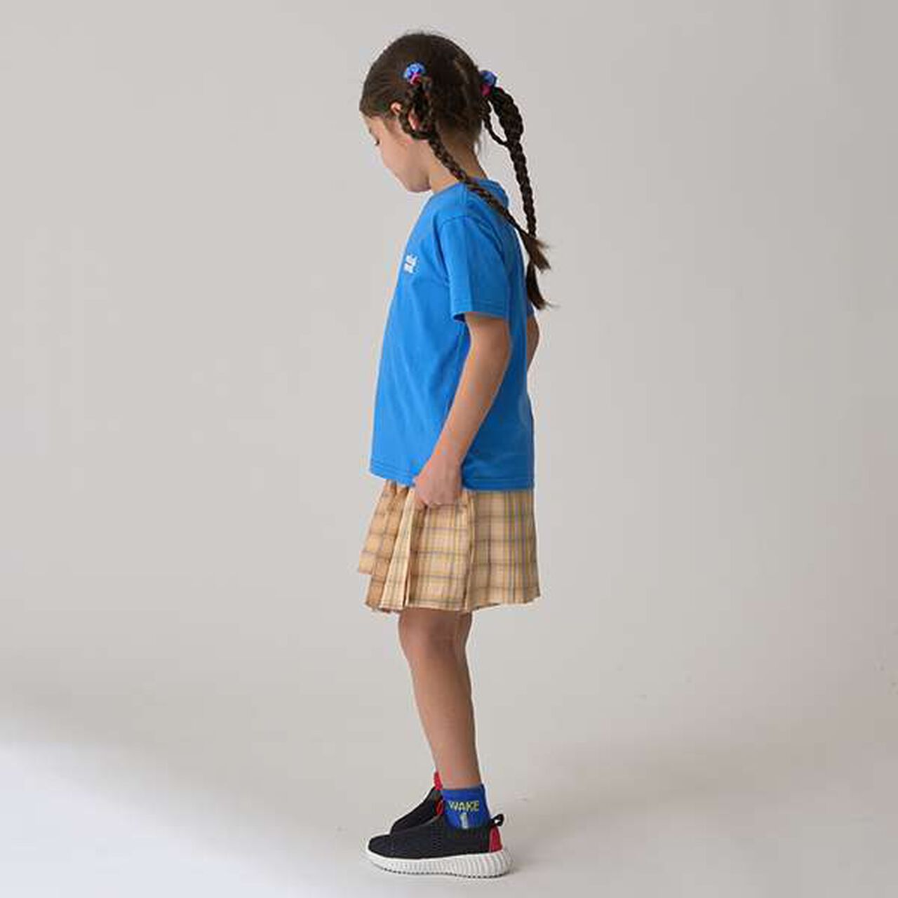 Check Pleats Culottes,Turquoise, large image number 13