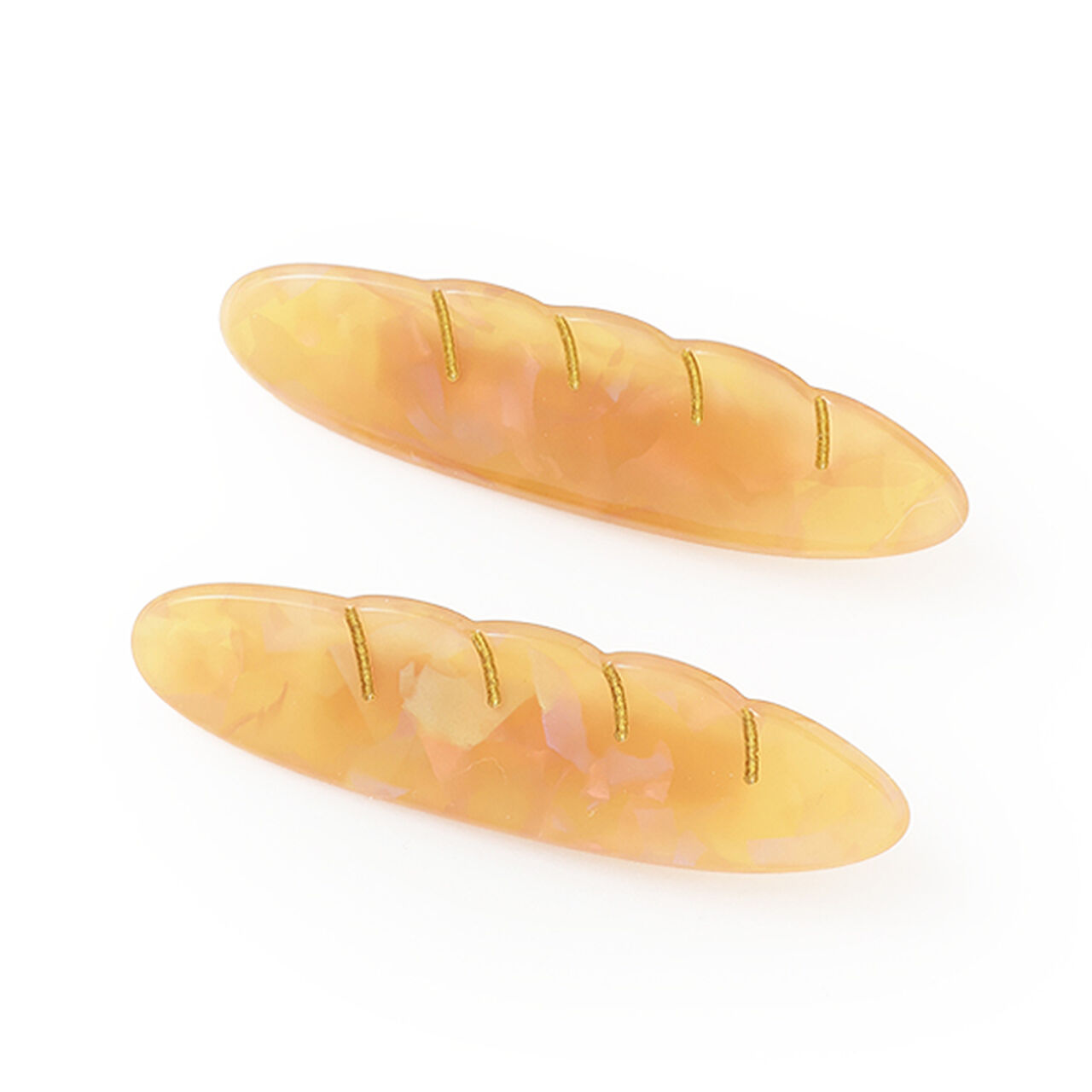 Bread Hair Clips 2P,Beige, large image number 0