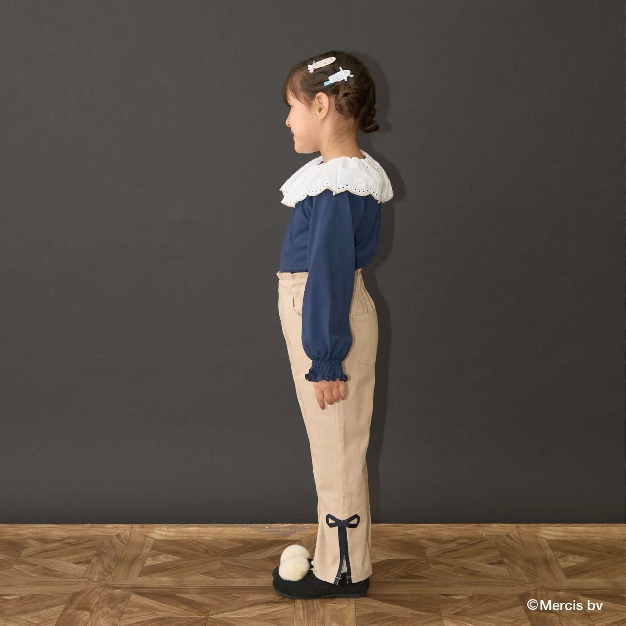 [Miffy] Soft Cotton Lace Collar Top,Light pink, large image number 23