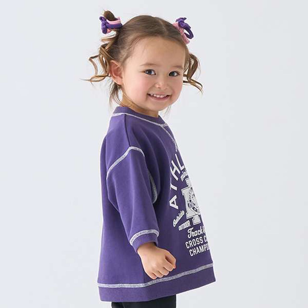 Color-Blocked Fleece Print Pullover,Off white, large image number 3