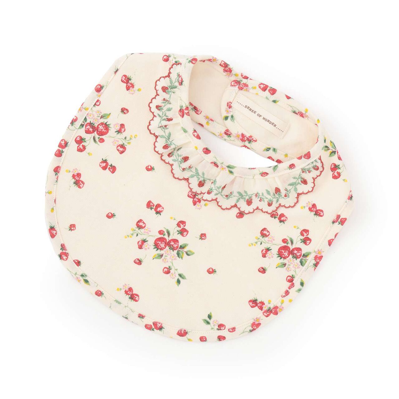 Wild Strawberry Bib [Organic] [Made in Japan],, large image number 0