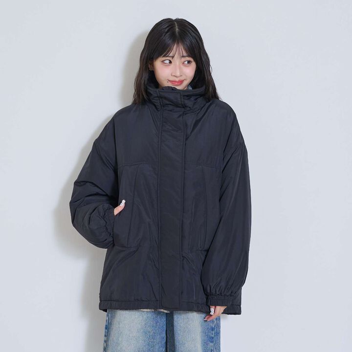 Fleece-Lined Monster Coat,Black, medium image number 4