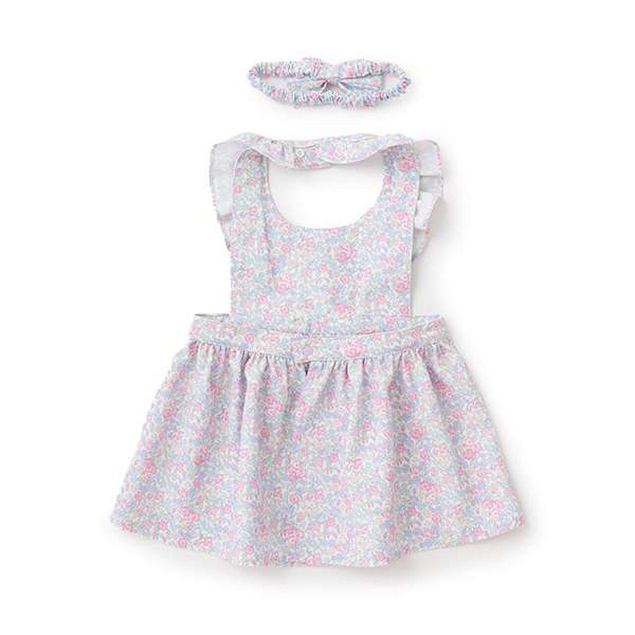 Little Flower Pattern Apron & Headband Set (Box Included),Off white, large image number 1