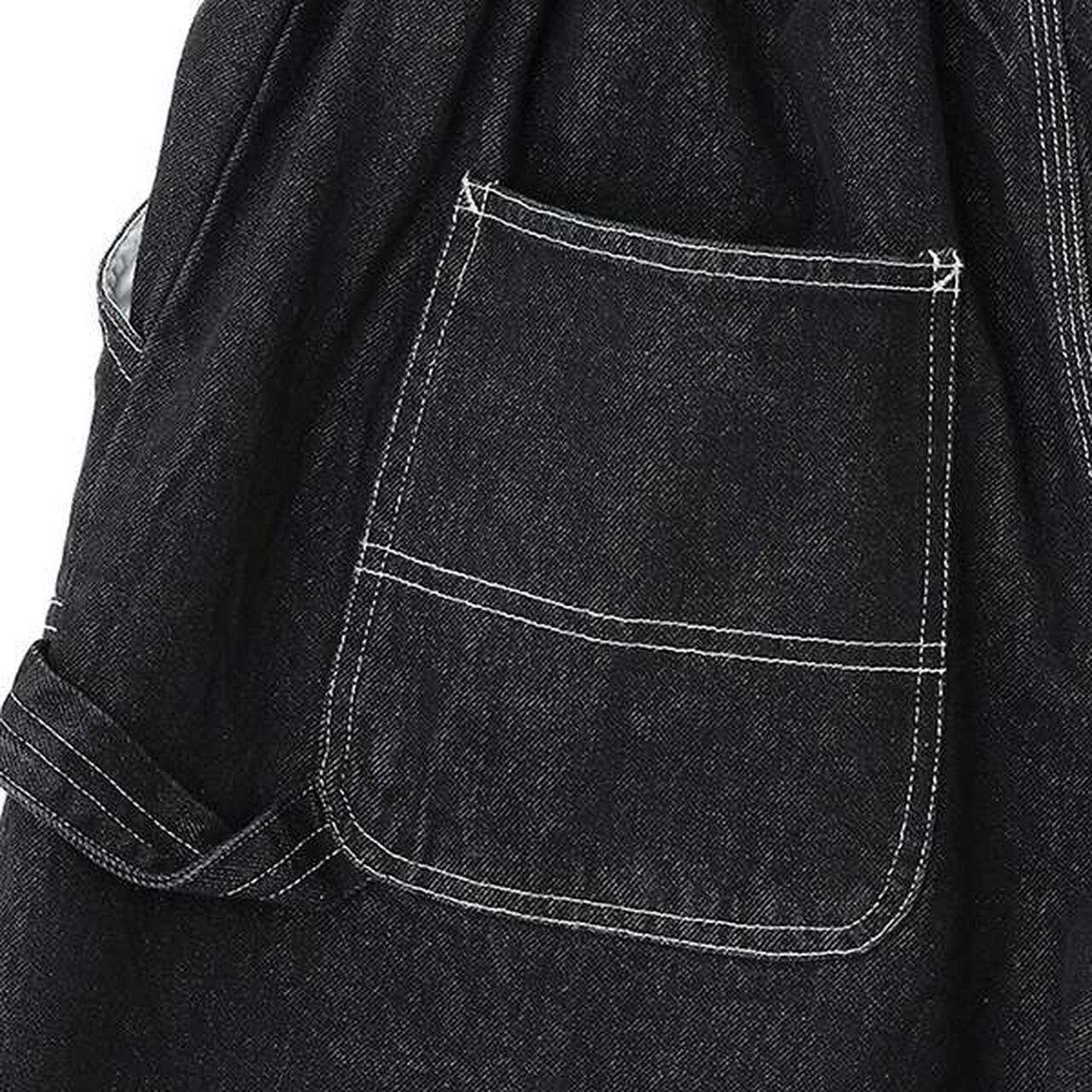 Double Knee Painter Baggy Shorts [GLSW],Deep blue, large image number 6