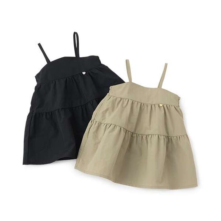 Tiered Long-Sleeve One-Piece Dress with Back Ribbon,Light khaki, medium image number 9