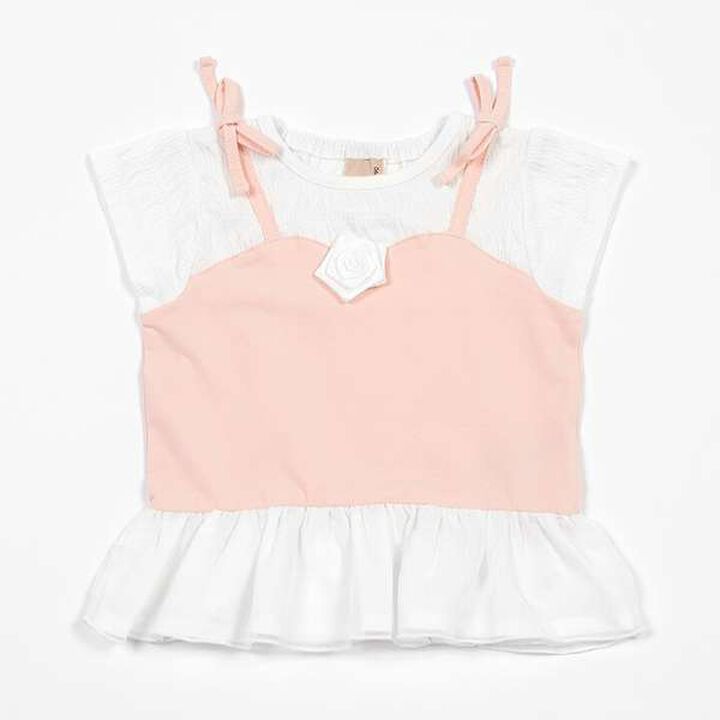 Rose Peplum T-Shirt,Light pink, medium image number 0
