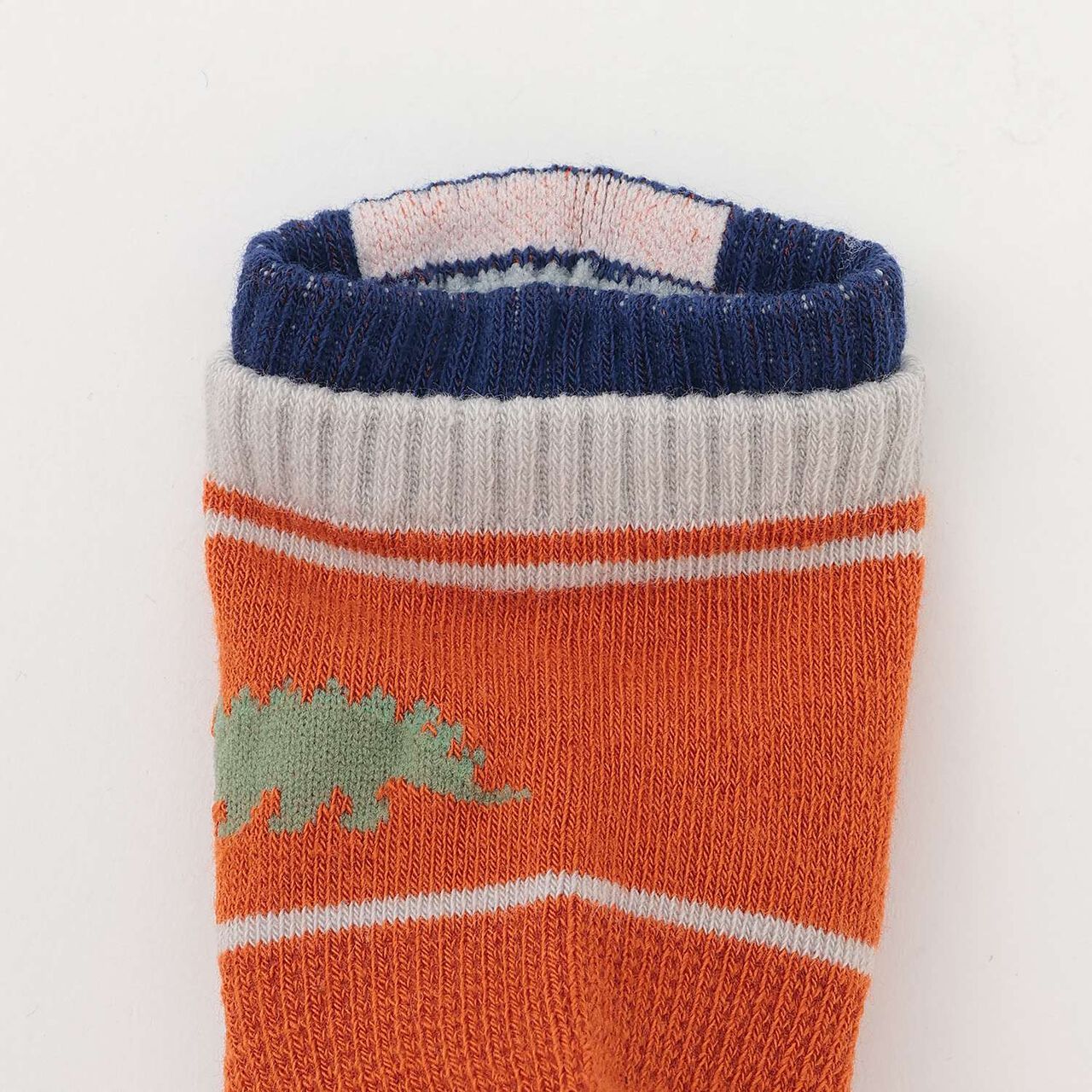 Dinosaur Crew Socks [Made in Japan],Brick, large image number 5
